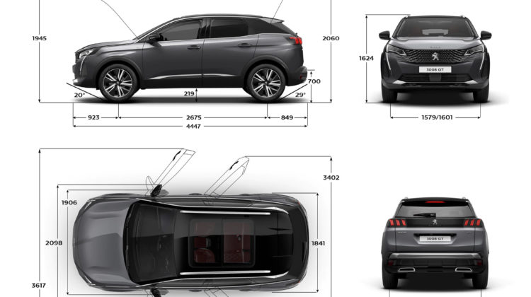 NEW Peugeot 3008 dimensions
