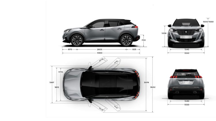 NEW Peugeot 2008 dimensions