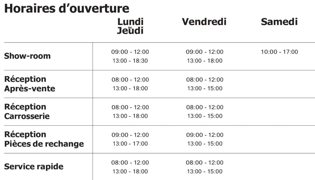 tarif horaire